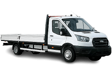 Van Hire Preston - White Ford Transit Dropside Van - Van hire Preston